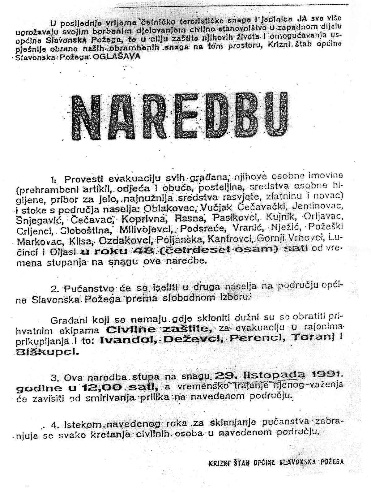 naredba Slavonska Pozega 1w