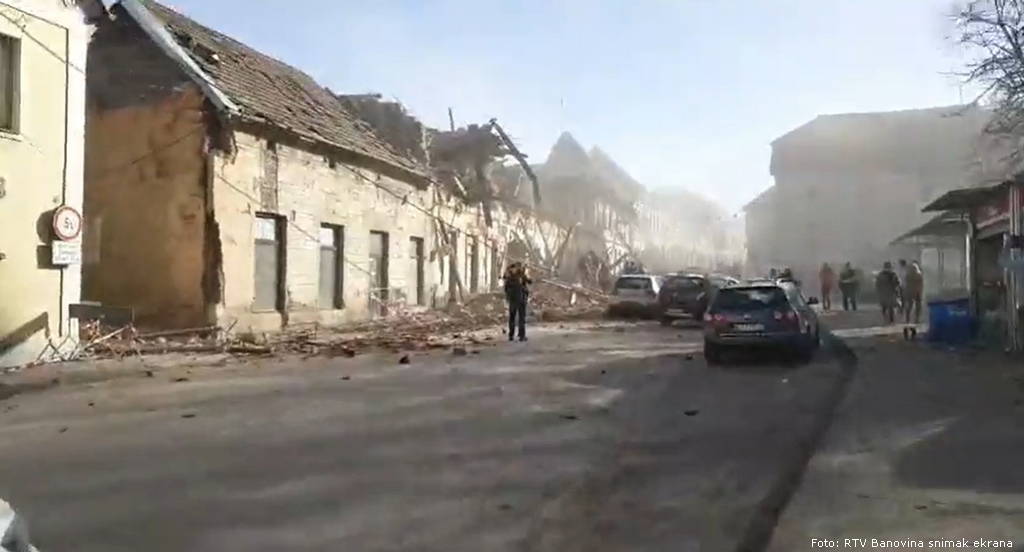 Foto: RTV Banovina snimak ekrana potres 6.3 petrinja
