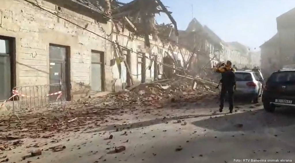 Foto: RTV Banovina snimak ekrana potres 6.3 petrinja1