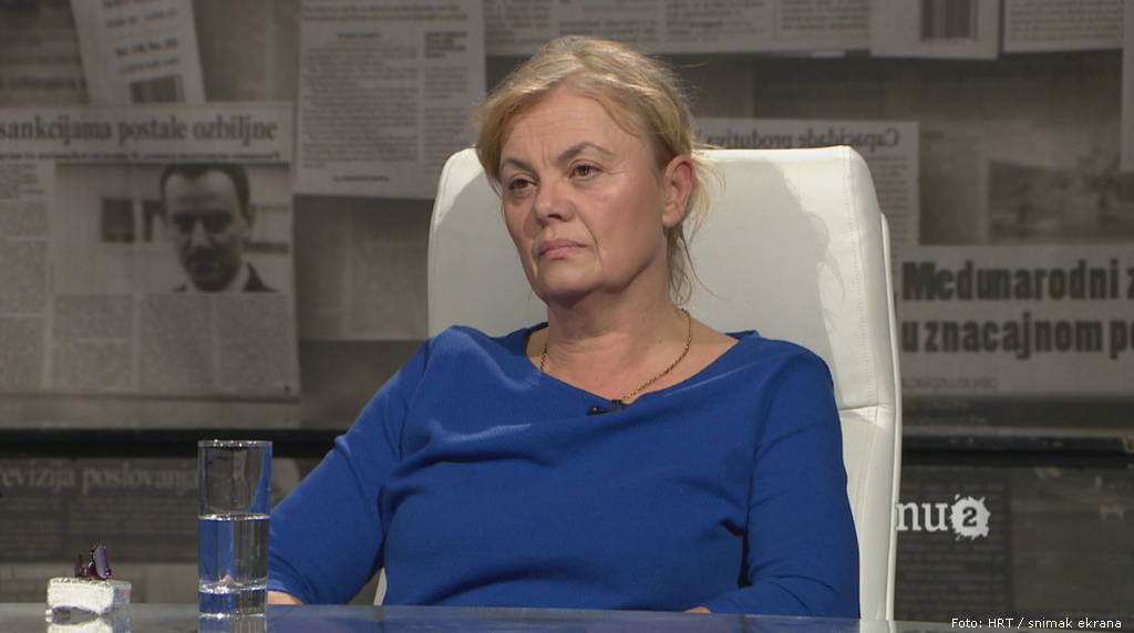Branka u emisiji "Nedjeljom u 2" na HRT | Foto: HRT / snimak ekrana branka baksic mitic nedjeljom u 2