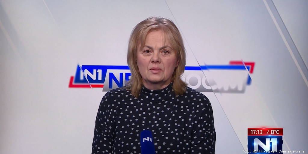 Foto: N1 Hrvatska / snimak ekrana Branka Baksic Mitic N1 Newsroom
