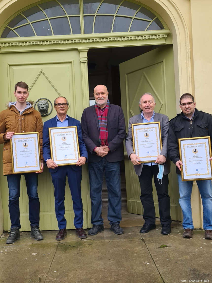 Laureati s domaćinom Nenadom Grujičićem u Brankovom kolu Laureati s domacinom u Brankovom kolu