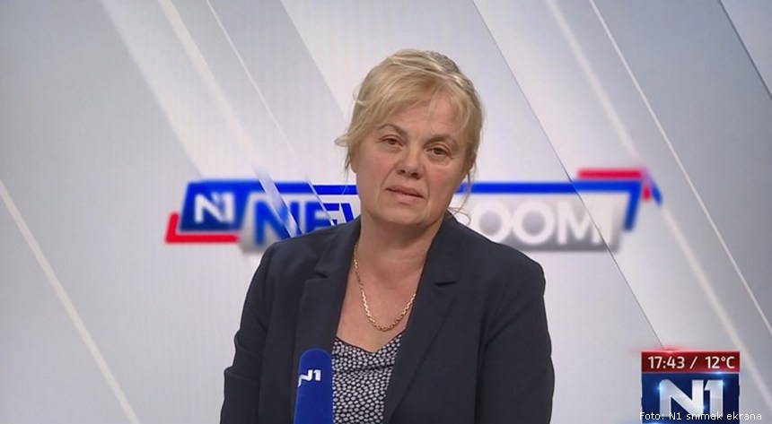 Foto: N1 Hrvatska / snimak ekrana branka baksic mitic n1