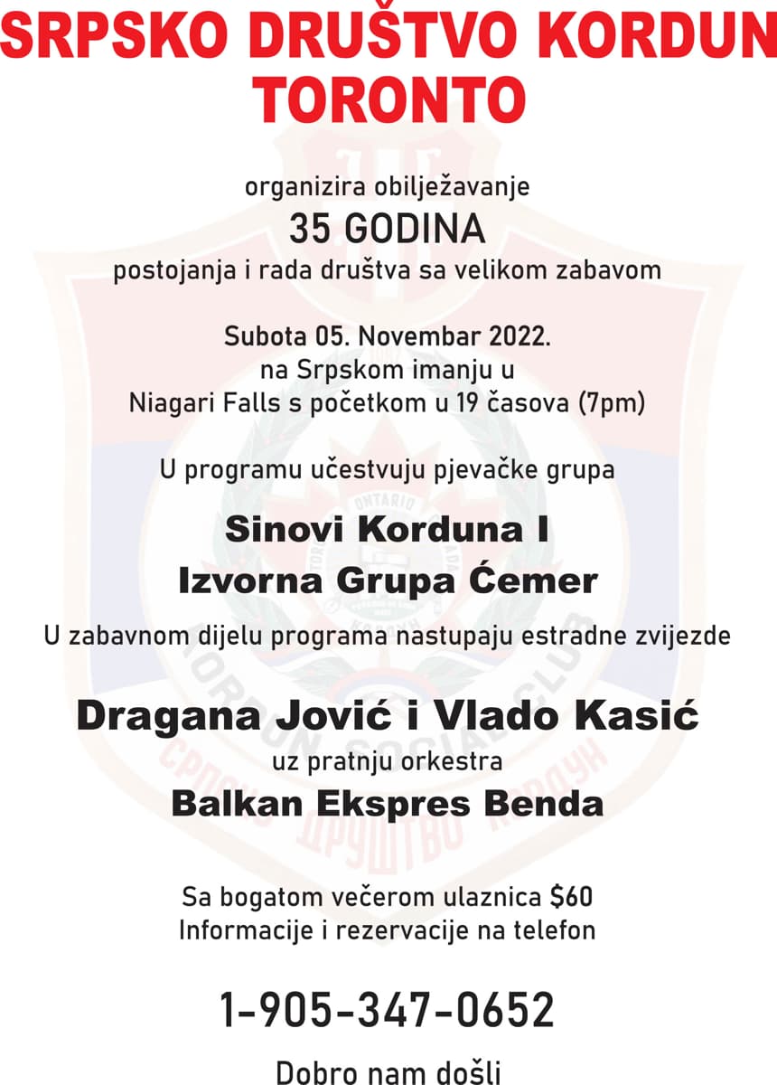 Kordun Social Club 35 Godina Plakat 2022