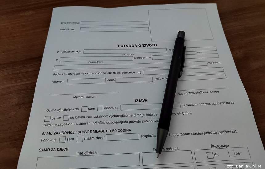 potvrda o zivotu