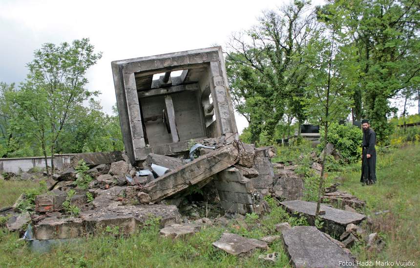 Tužni prizor: Porušeni hram Rođenja Svetog Jovana Krstitelja u Dabru