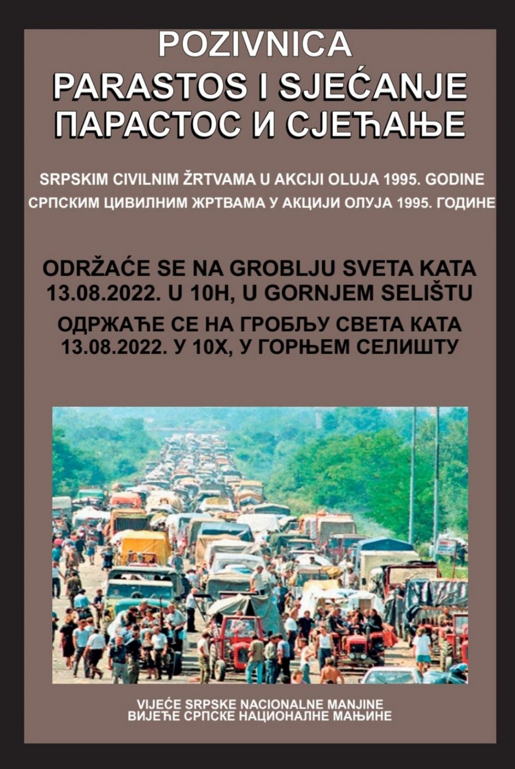 oluja glina parastos