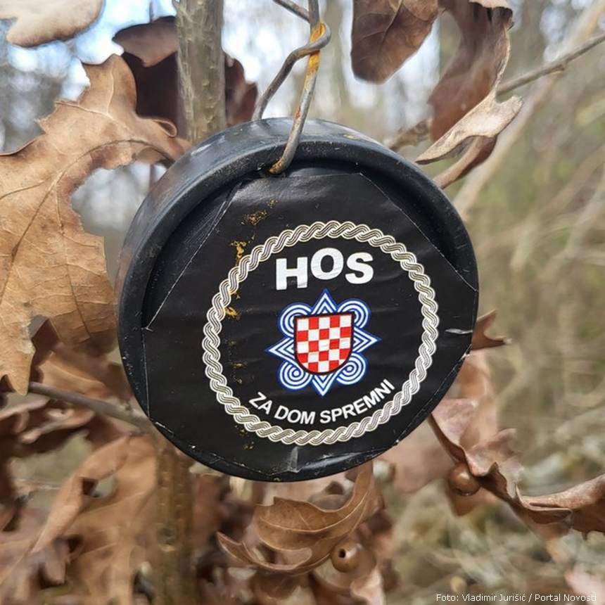 "Ukrašeni" badnjak na Đanković brdu (Foto: Vladimir Jurišić)