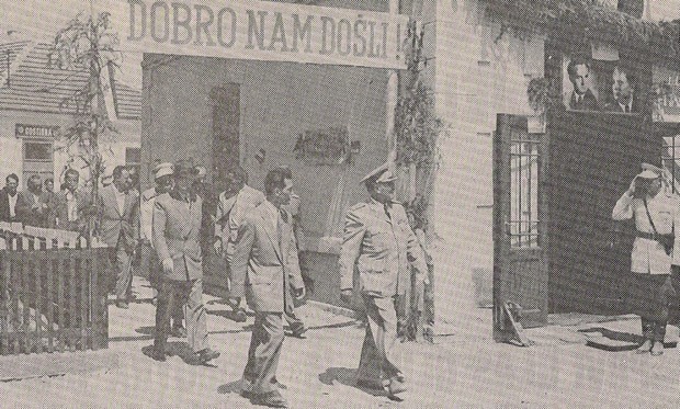 Odlazak maršala Tita s glinskog kolodvora 1952.