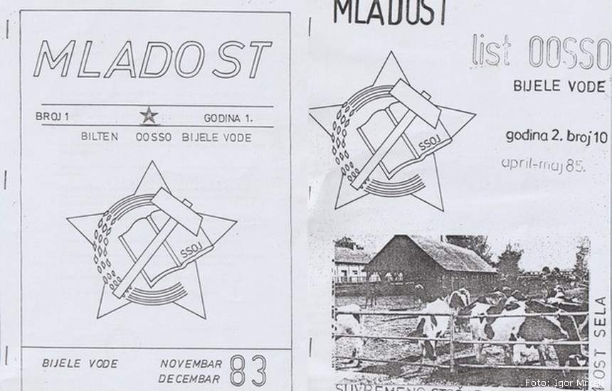 Naslovnice omladinskog lista ‘Mladost’ iz 1983. i 1985.