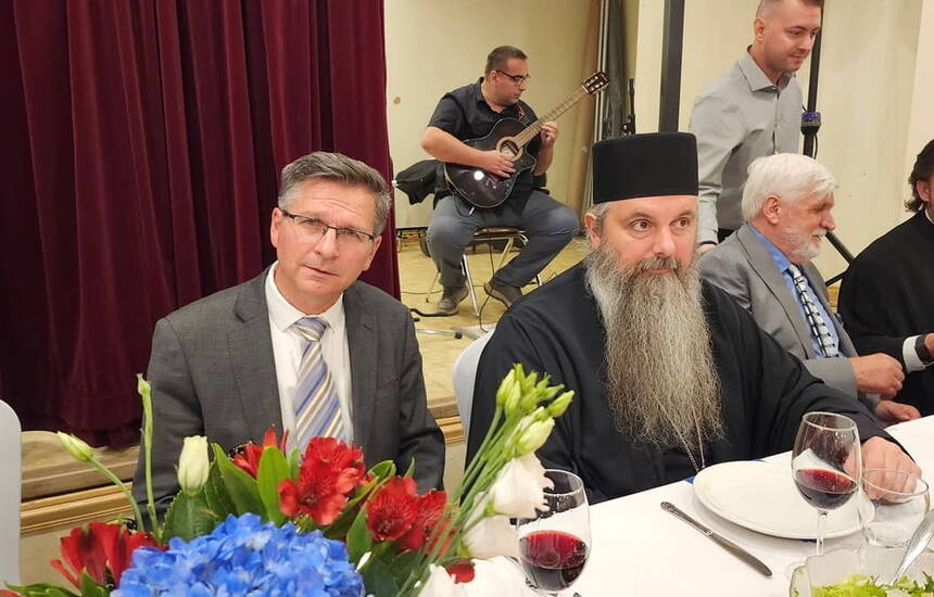 prof. Miloš Ković i vladika Serafim