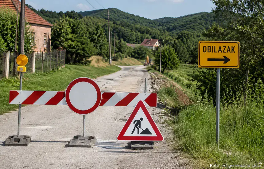 DVOR: Zbog sanacije klizišta zatvoren put prema Hrtiću